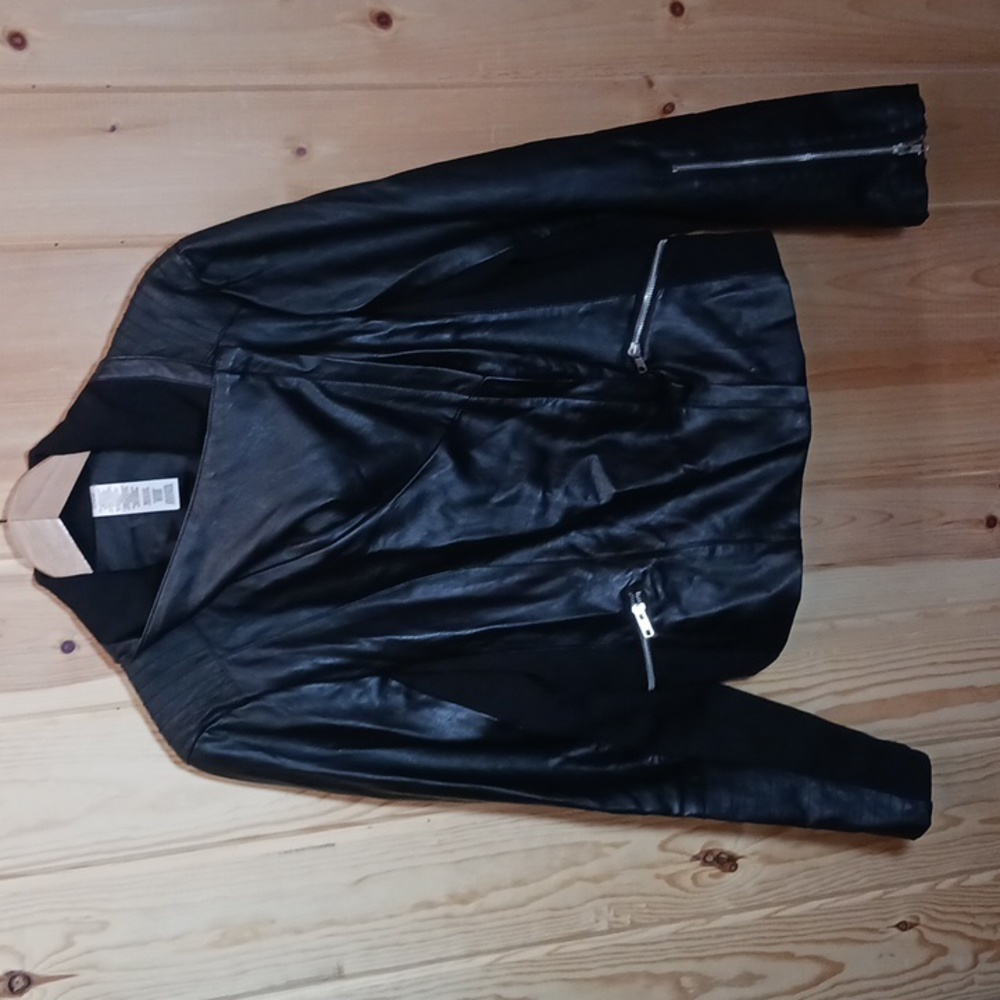 Avon Faux Leather Moto Biker Jacket